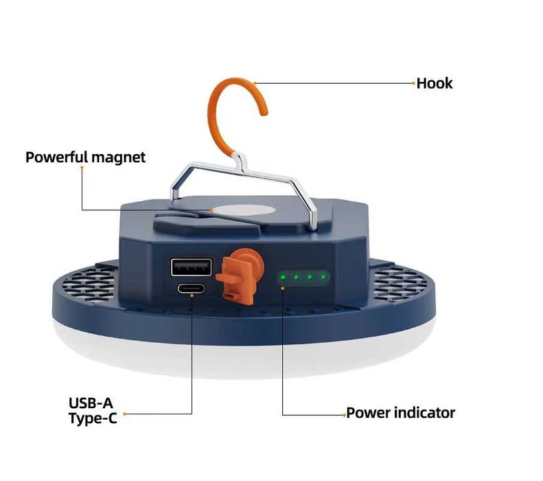 Світильник лампа ліхтар акумуляторний кемпинг MOS 13