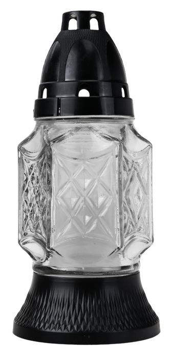 Znicz Szklany 19 Cm Biały Czas Palenia Ok. 9 h Polski Produkt