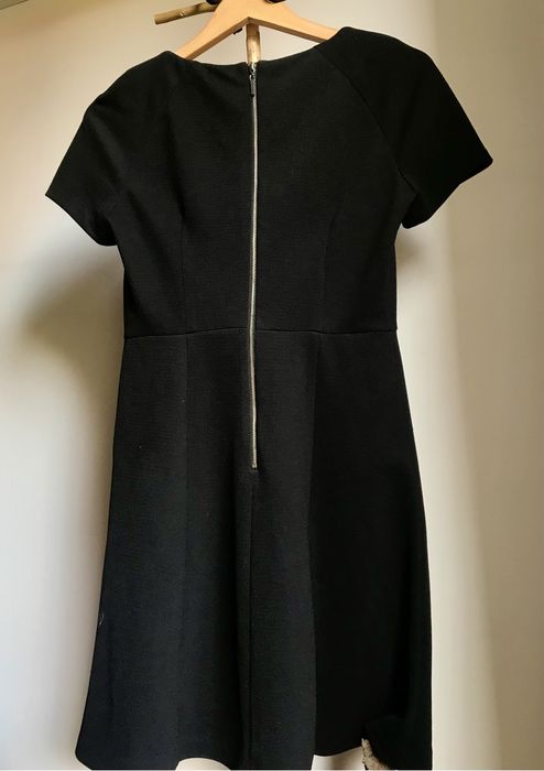 Vestido cintado preto Pinkie