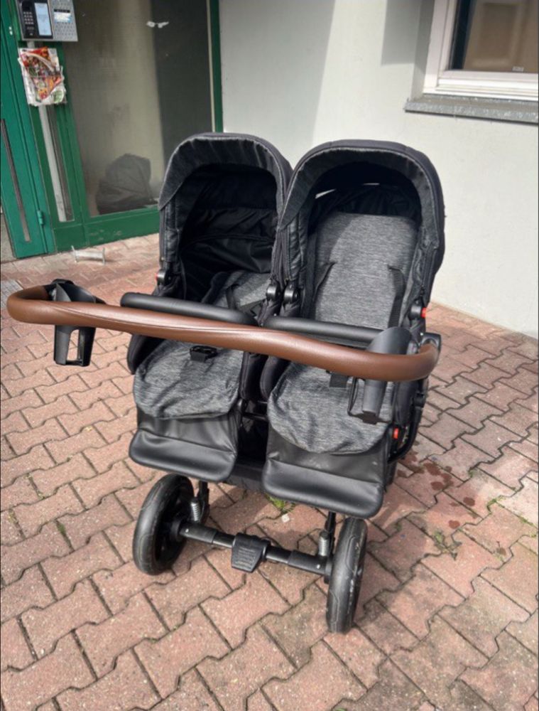 Wózek dla bliźniąt - Dorjan Twin Quick 3w1 + Maxi Cosi Family Fix
