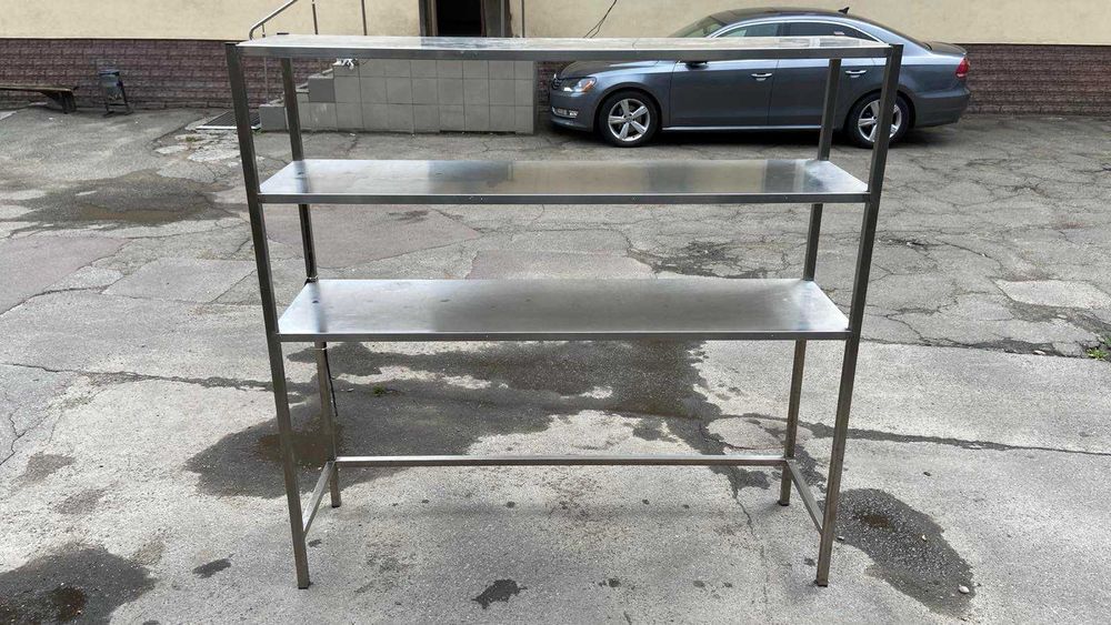 Б/в стелажі полиці з нержавійки для кухні кафе ресторана бара магазину