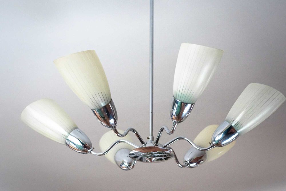 Żyrandol lata 60 New Look Pop-Art Mid-Century Vintage PRL Napako