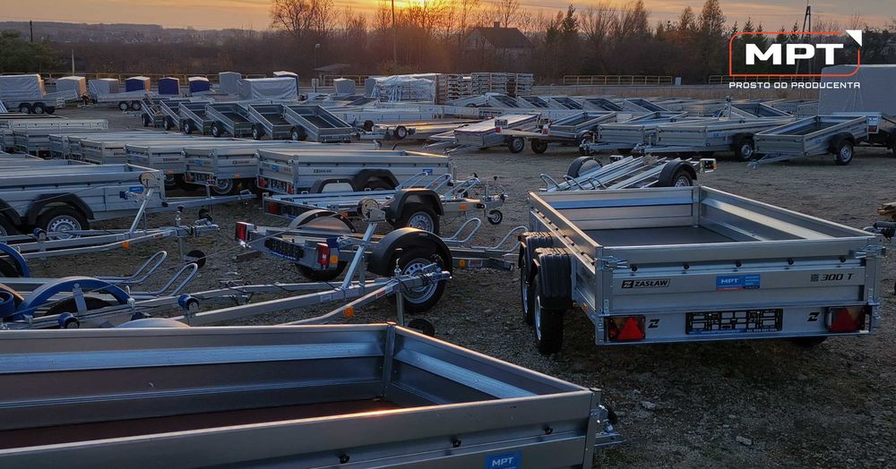 Spawana przyczepka na resorach Neptun 263x129x45cm Mocna 263 prr