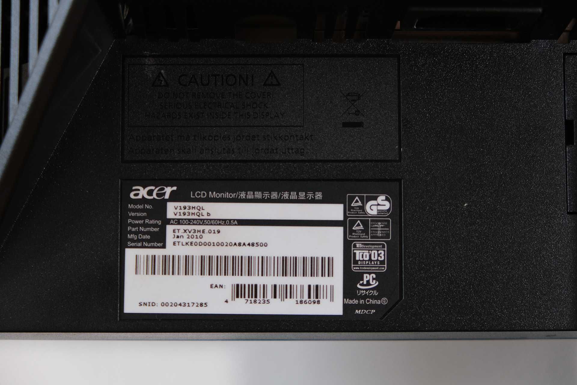 Monitor Acer V193HQL