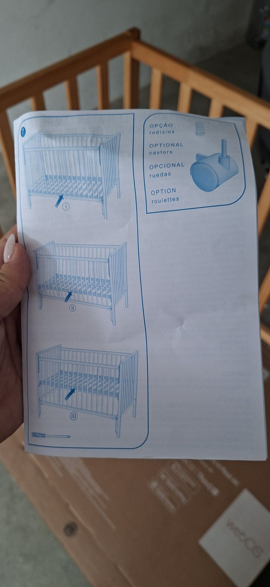 Berço/Cama de Grades 60x120 Carbebe nunca usado