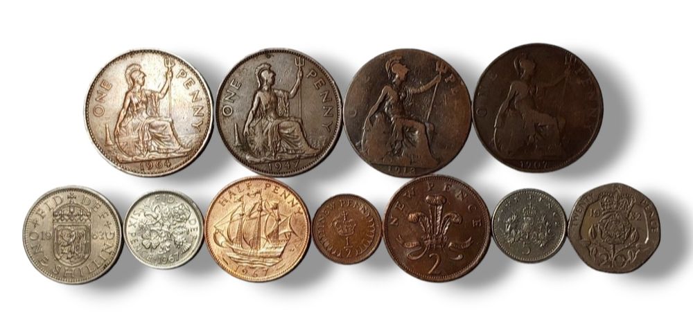 Набір монет старої Британії