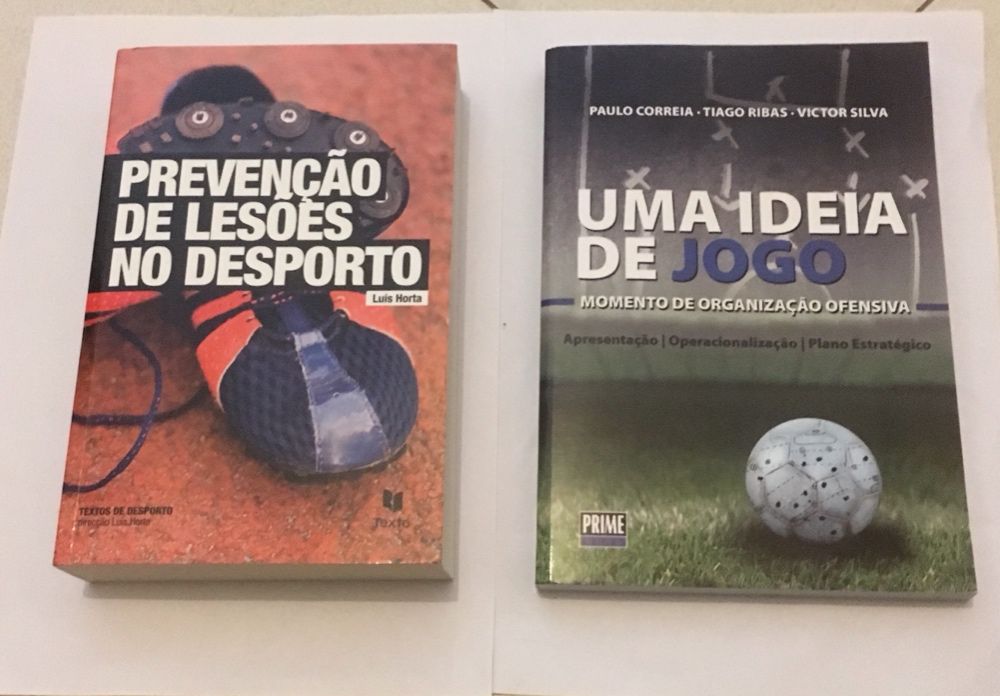 Livros prevenção de lesões no desporto e uma ideia de jogo