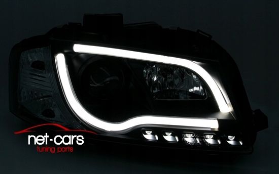 Reflektory Lampy przód AUDI A3 8P 03- TUBE LIGHTS NEON B