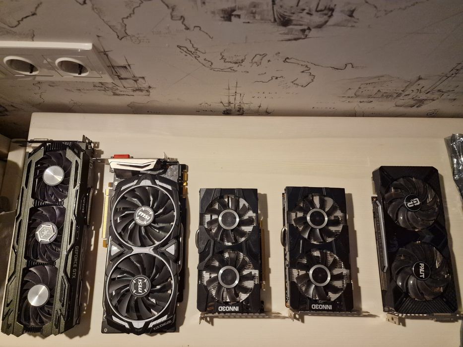 Лот відеокарт gtx1080ti rtx2060 gtx1660super