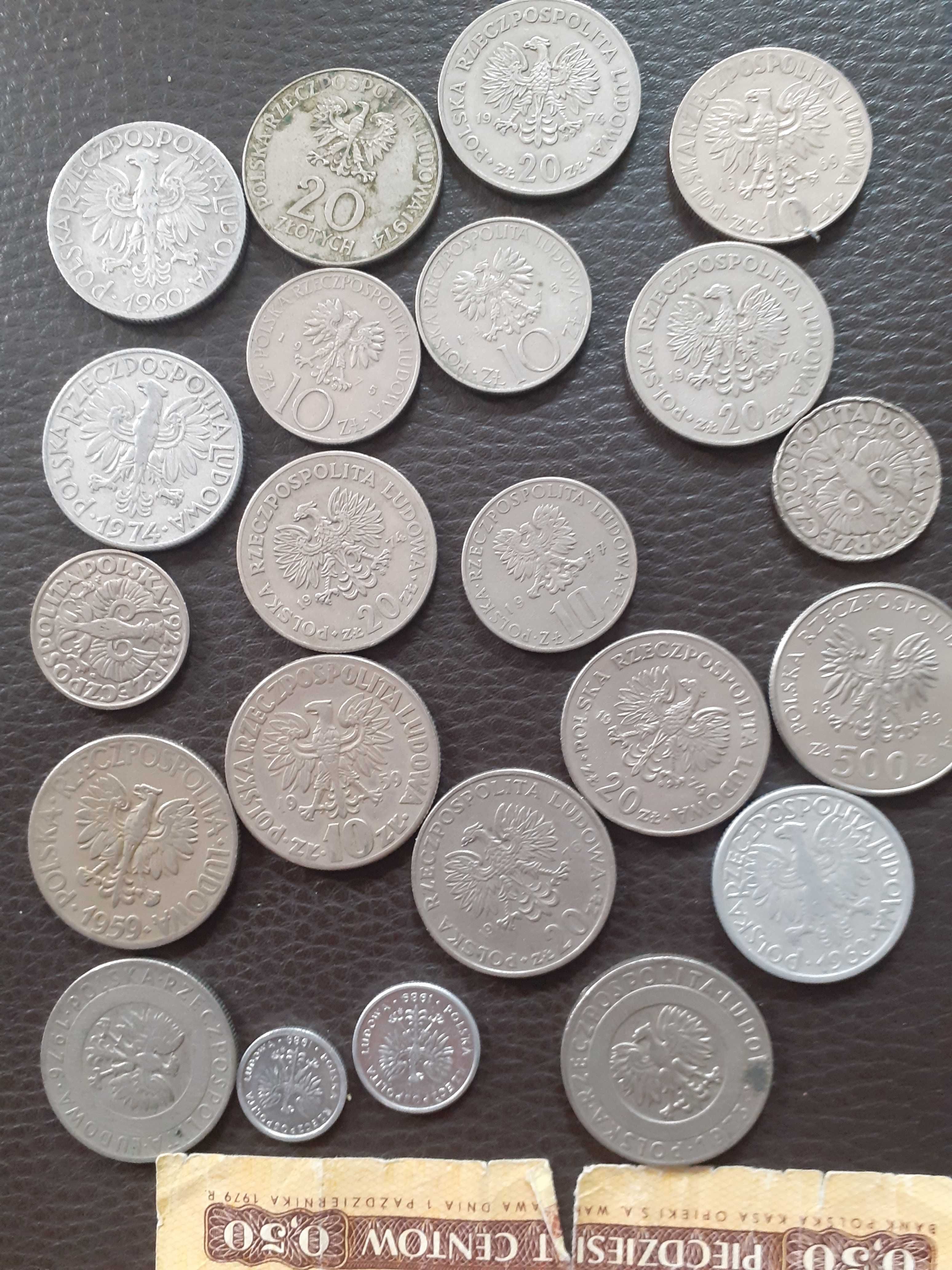Stare monety i banknoty różne prl