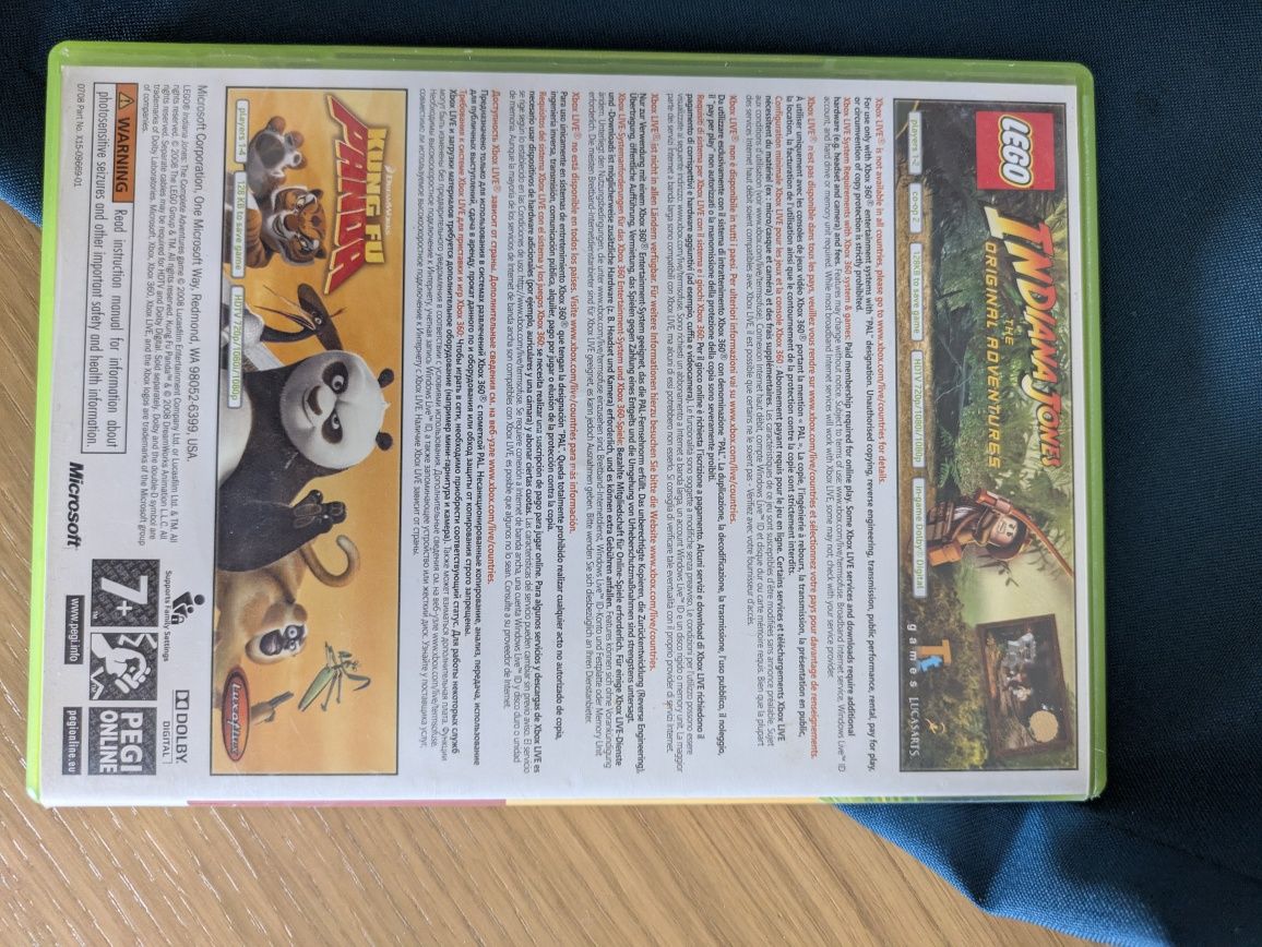 Indiana Jones i Kung Fu Panda na Xbox 360