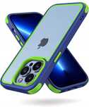 etui do iphone 13 pro 360 stopni niebieska/żółto-zielona