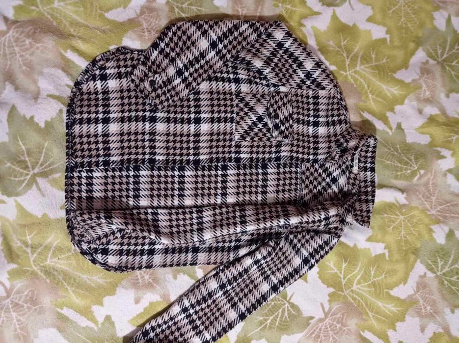 44р рубашка в клетку теплая идеальное состояние