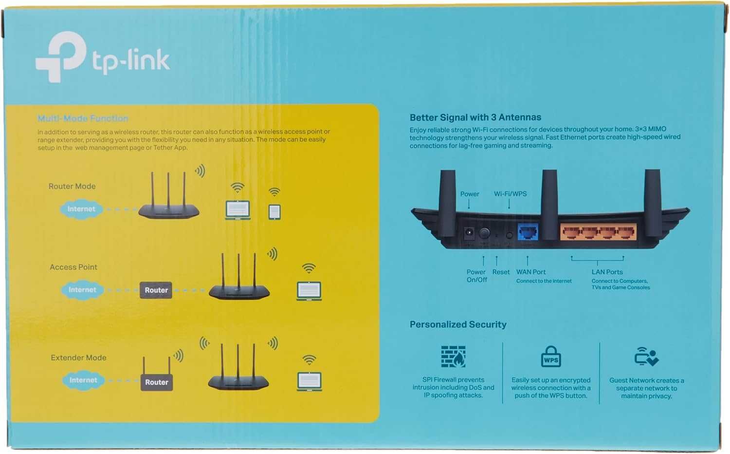 TP-Link TL-WR940N Access Point, Repeater, Router 802.11n (Wi-Fi 4)