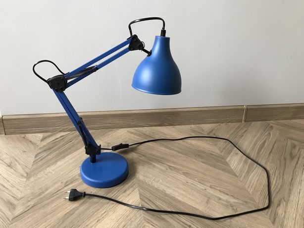 Lampka biurkowa, na biurko niebieska