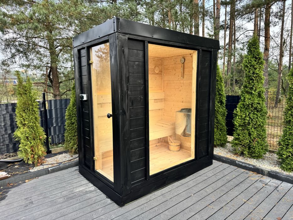 Sauna ogrodowa elektryczna harvia ocieplona