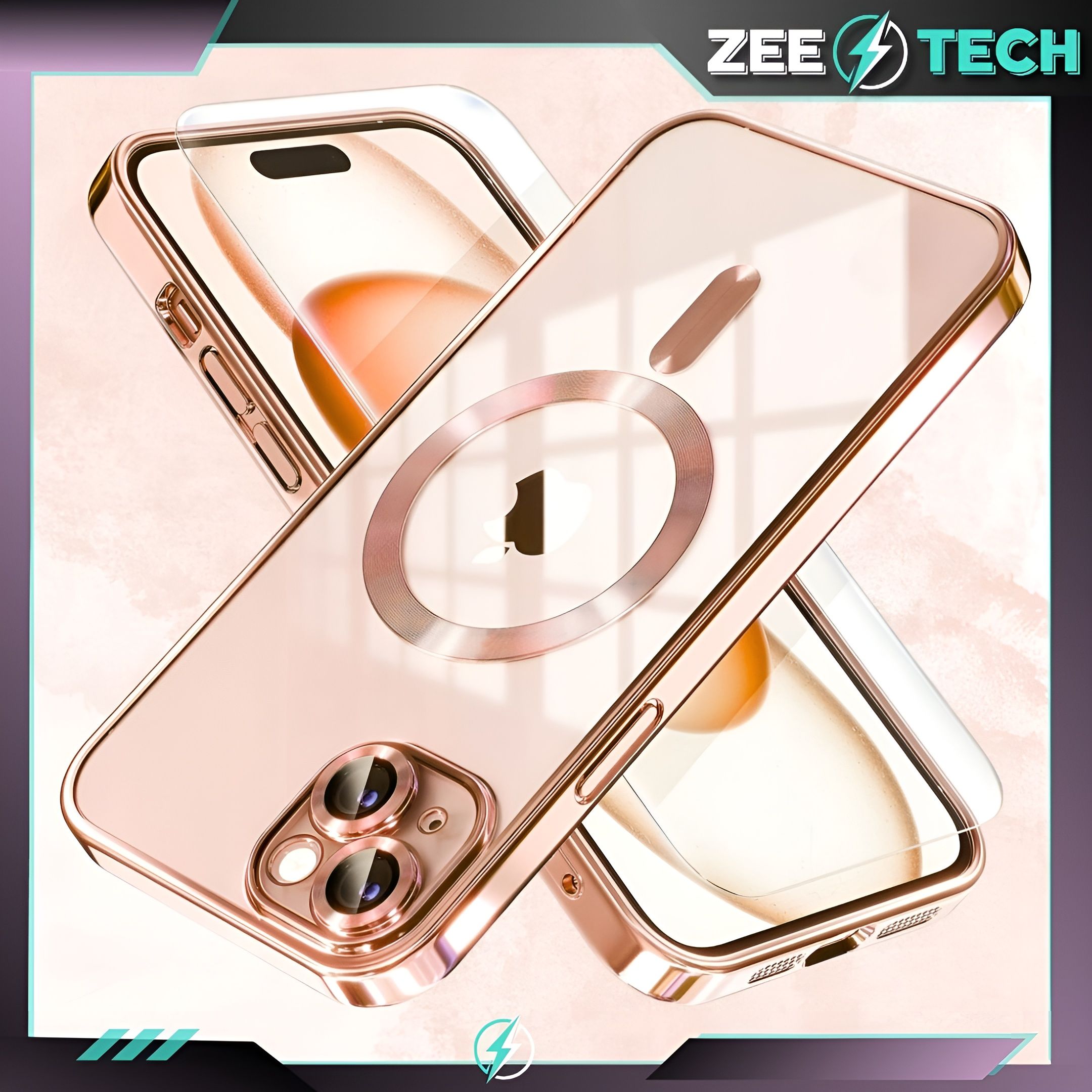 Etui Do Iphone 15 Magsafe Case Pokrowiec Obudowa Osłona + Szkło
