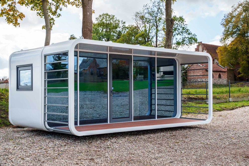 Nowoczesny domek modułowy, biuro, letniskowy, mieszkalny.