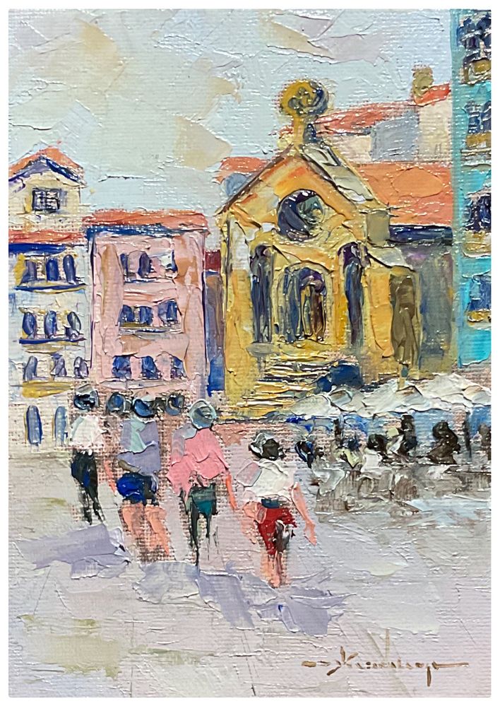 Coimbra Praça Velha - Pintura de Nelson Valença