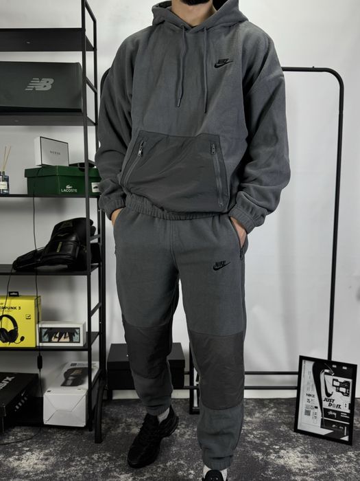 SALE! Костюм Nike Fleece Grey , повністю флісовий | костюм найк