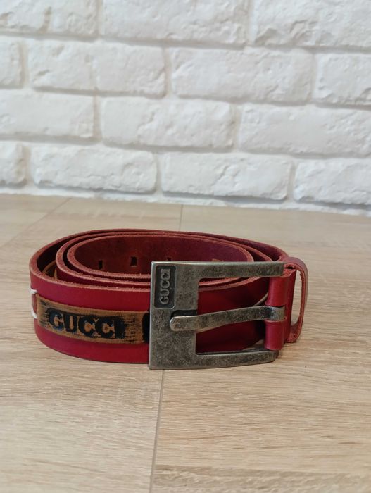 Винтажный кожаный ремень Gucci.