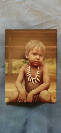 Pocztówka "Mały Indianin" fot. B. Malkin