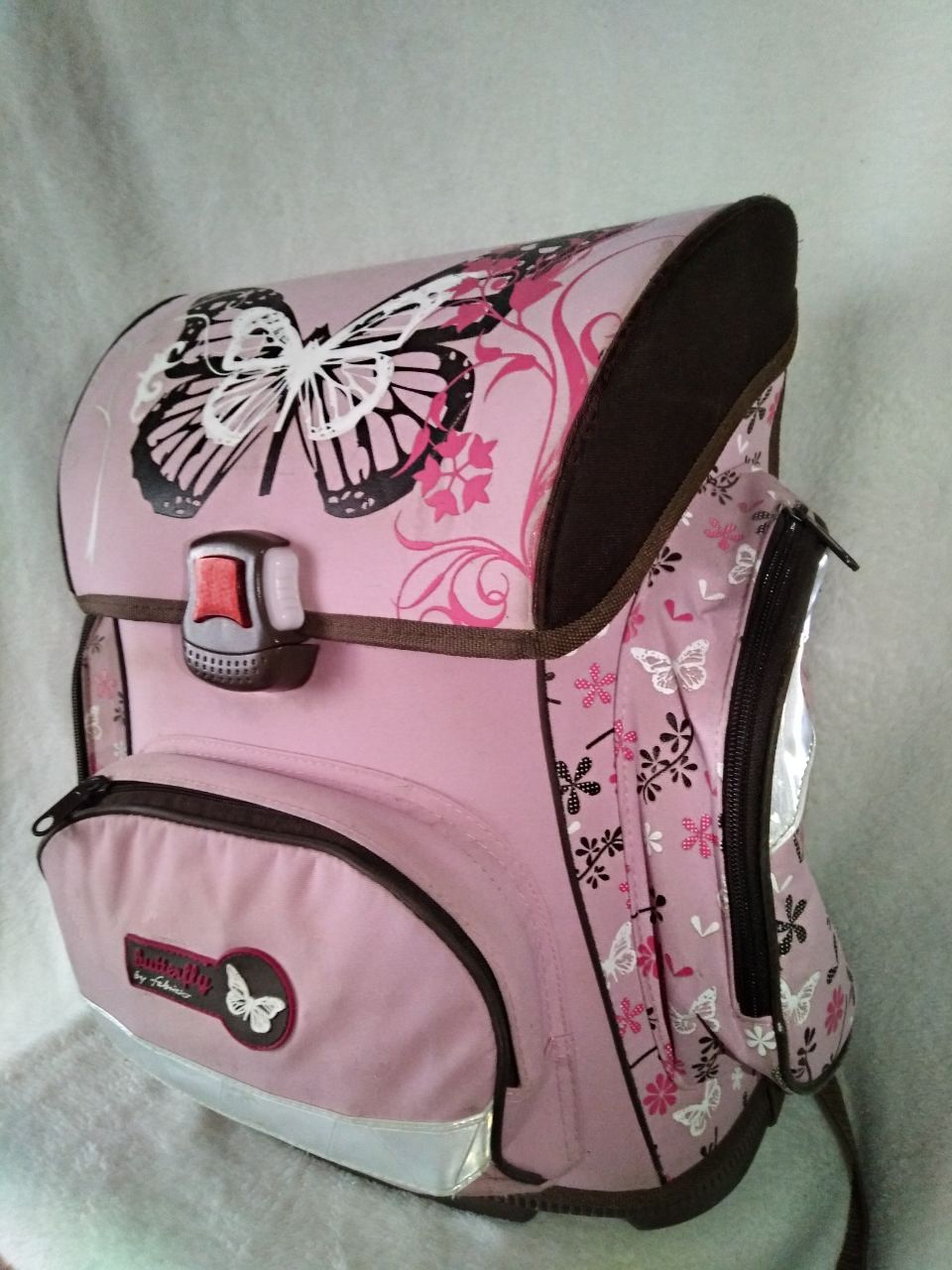 Большой школьный детский рюкзак с ортопедической спинкой для девочки