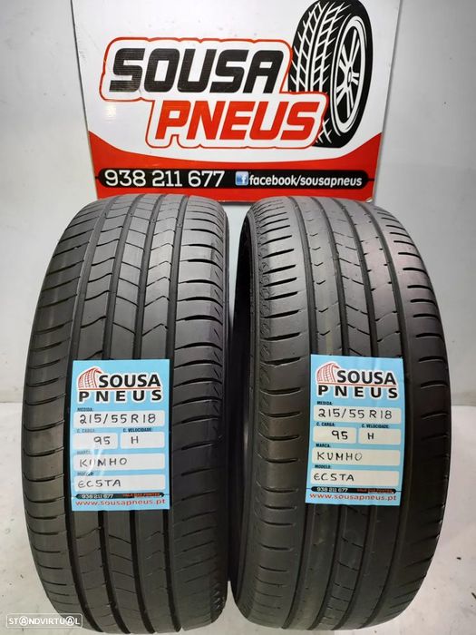 2 pneus semi novos kumho 215-55r18 oferta dos portes 120 EUROS