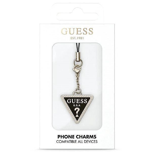 Zawieszka Guess Triangle Diamond Charm with Rhinestones - złoto-czarna
