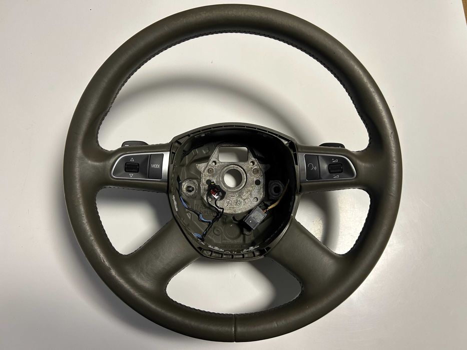 Kierownica BEŻOWA AUDI A6 C6 / A4 B7 / Łopatki F1 / Podgrzewana