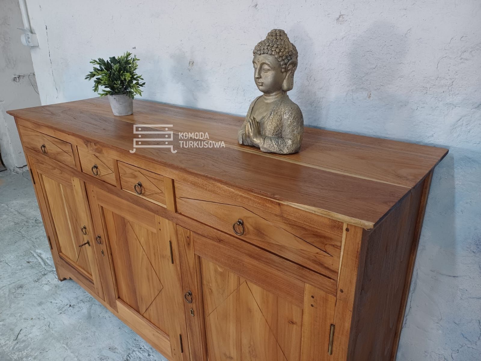 Komoda kolonialna, boho, PALISANDER, lite drewno, vintage, natural