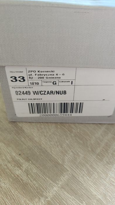 Eleganckie półbuty mokasyny kornecki 33 czarne