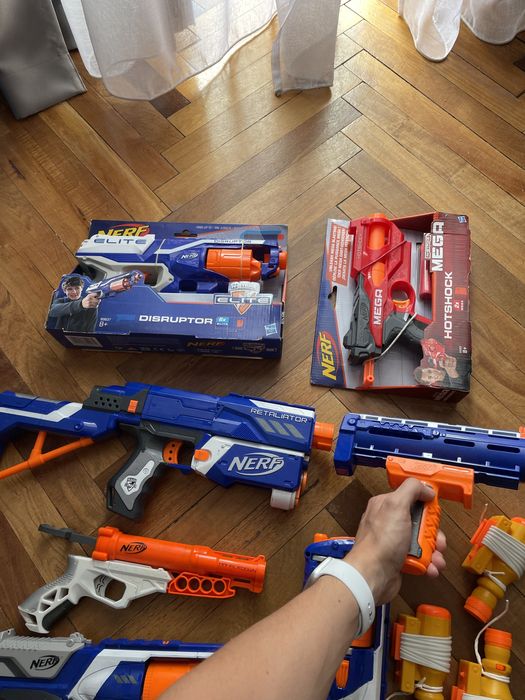 Бластери NERF нові та користовані, патрони та приціли