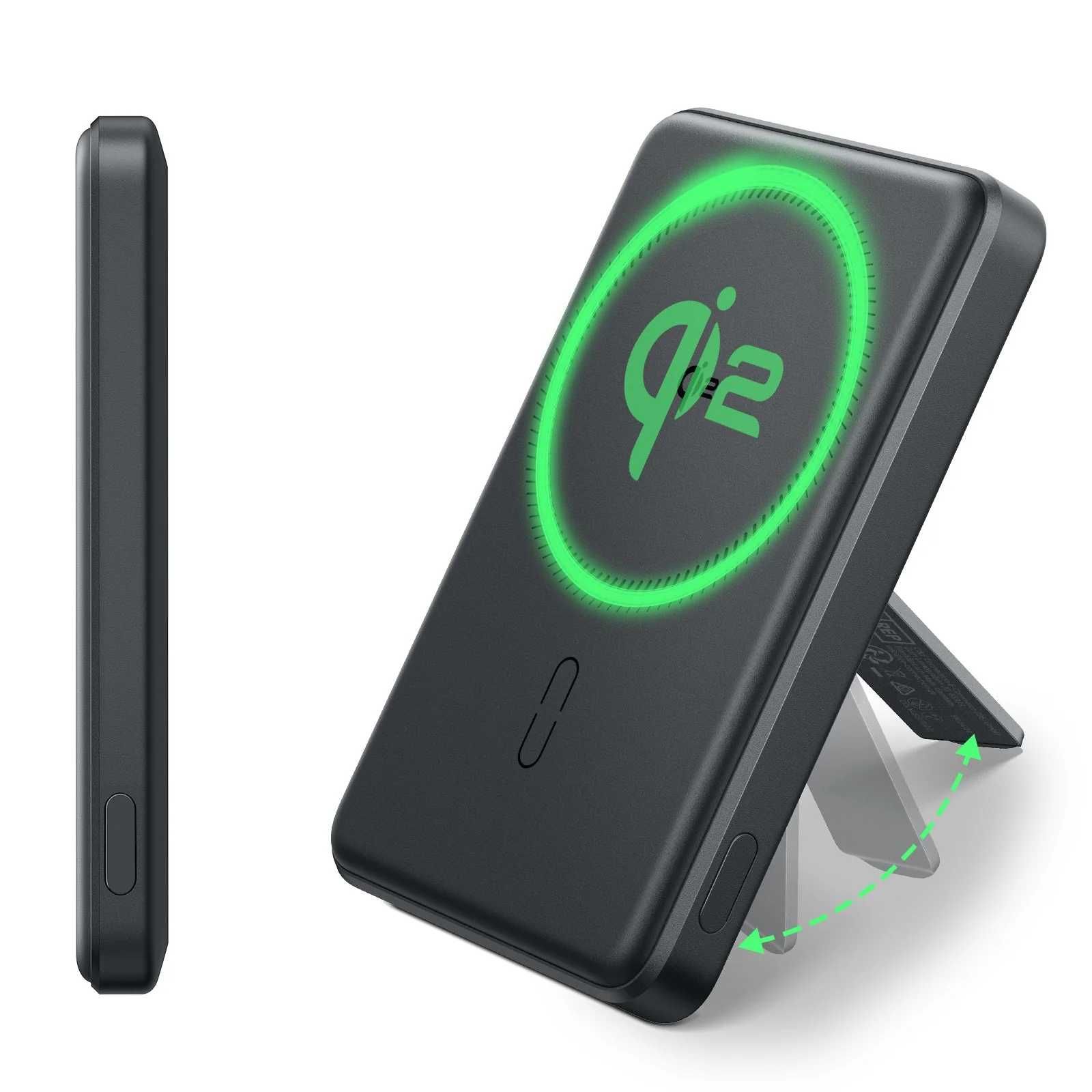 Магнитная батарея с подставкой ESR Qi2 15W MagSlim Power Bank 5000mAh