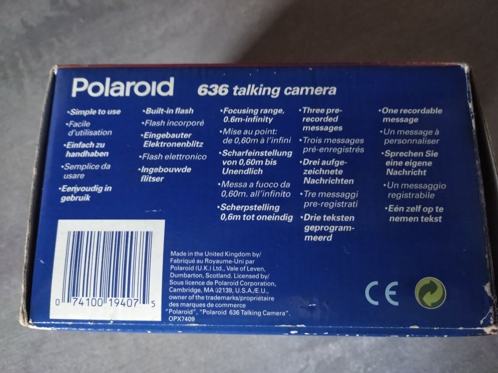 Aparat Polaroid 636 Talking camera