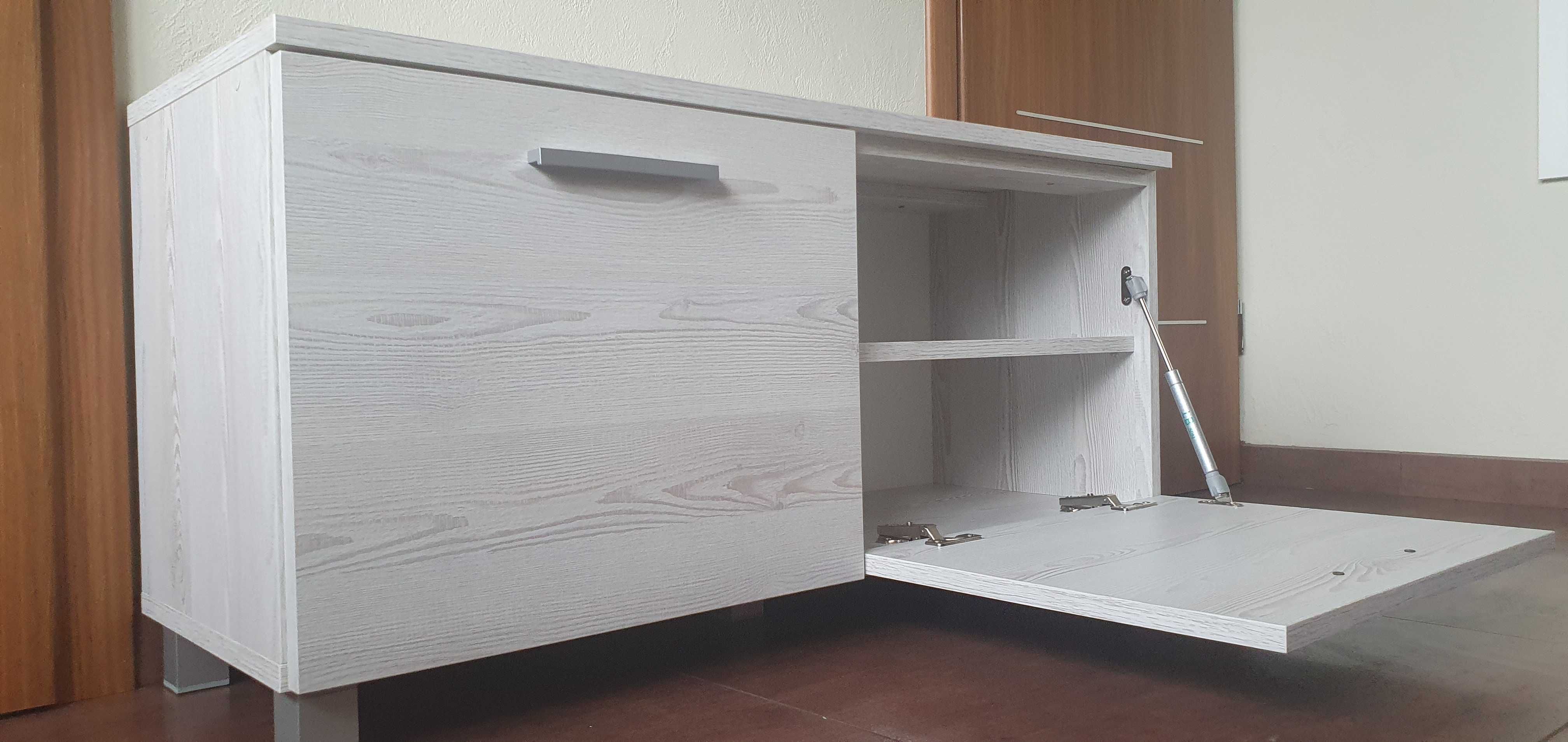 Szafka na obuwie 100cm (GAMA 06) - Sosna Loft Biała