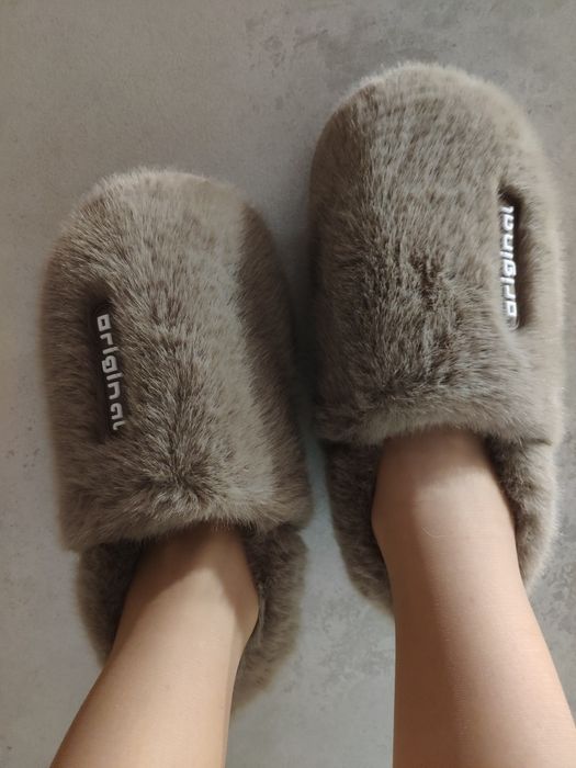 Мокасины женские меховые, слипоны на искусств меху, 38, стелька 25см