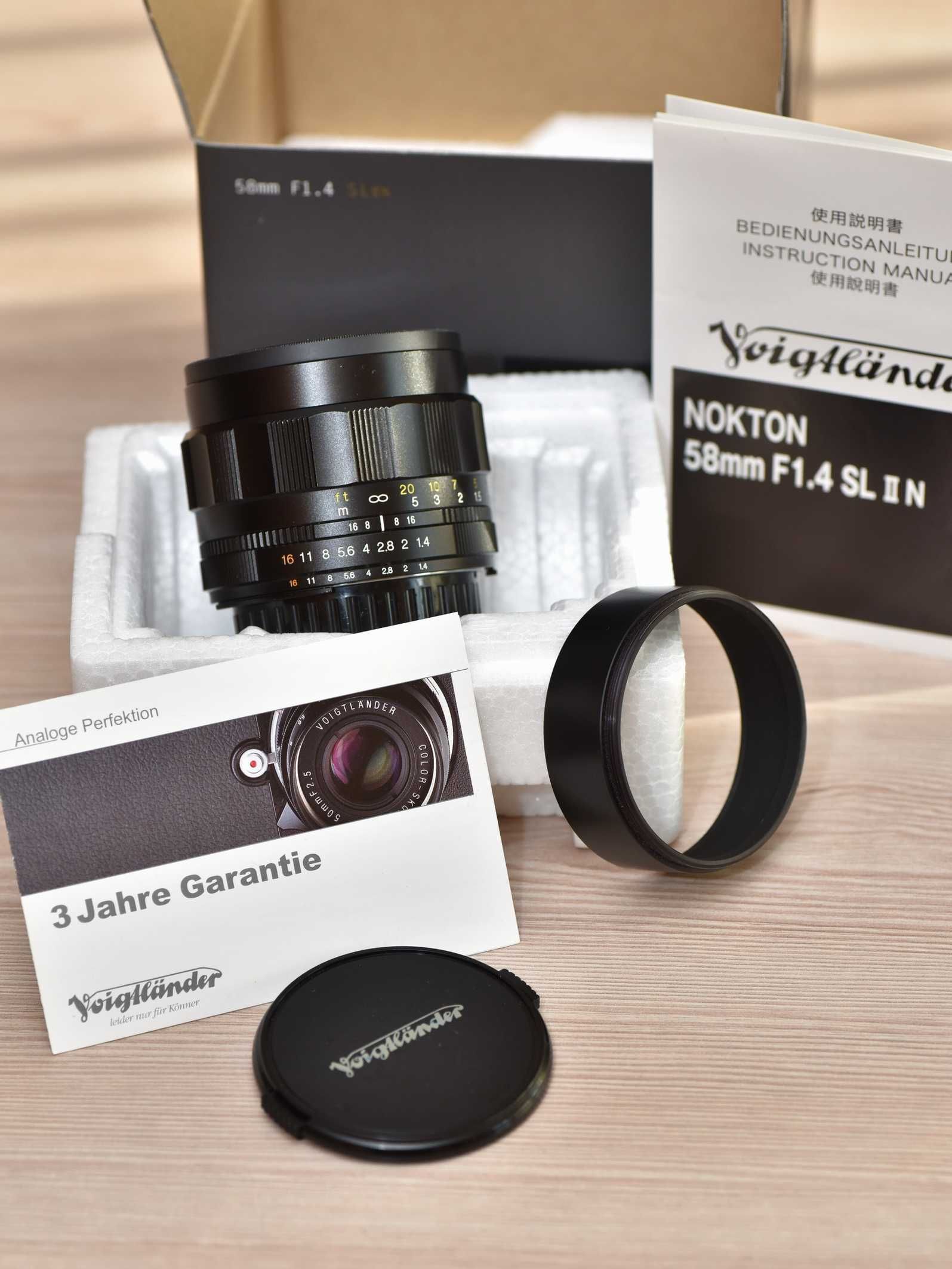 Voigtlaender 58mm f/1.4 Nokton SL IIN (Nikon F -полный кадр FX) новый.