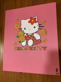 Tela com pintura manual Hello Kitty.