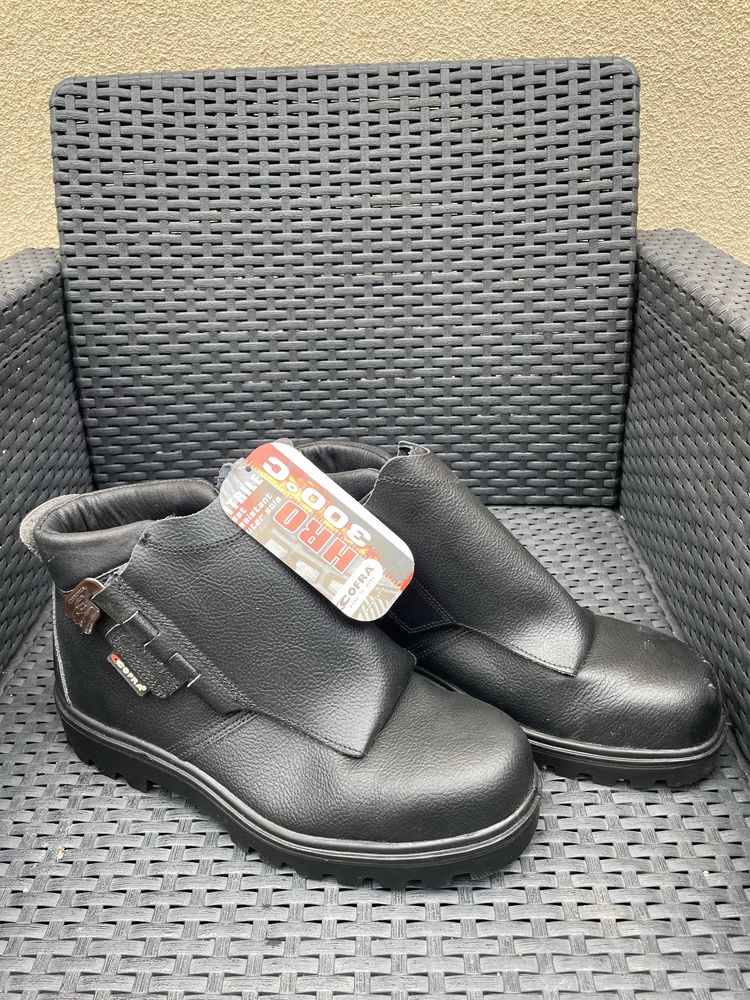 Nowe buty robocze COFRA HRO 300°C – r. 46, skóra, idealne dla spawaczy