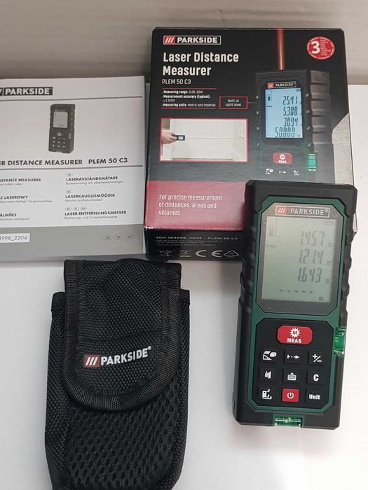 Laserowy dalmierz PARKSIDE PLEM 50 C3 miarka berner bti miernik