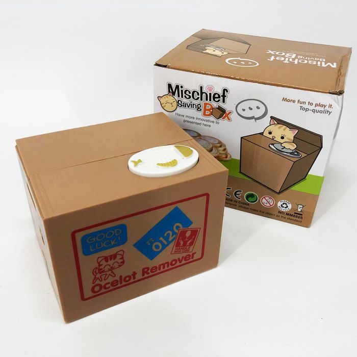 Дитяча сейф скарбничка злодюжка монет у коробці