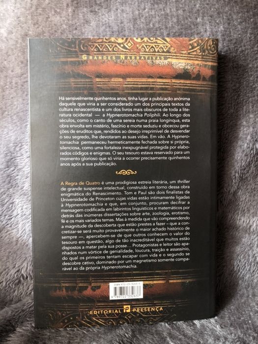Livro “A Regra de Quatro” - Ian Caldwell, Dustin Thomason