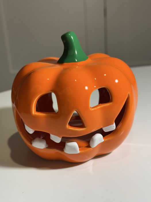 Dynia ozdoba dekoracja świecznik halloween świeczka jesień pomarańcz