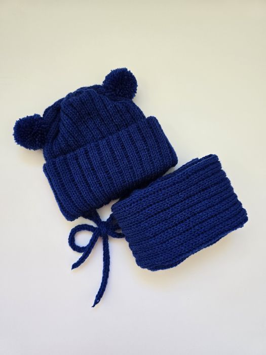 Czapka + szalik dla noworodka 0-3 miesiąca