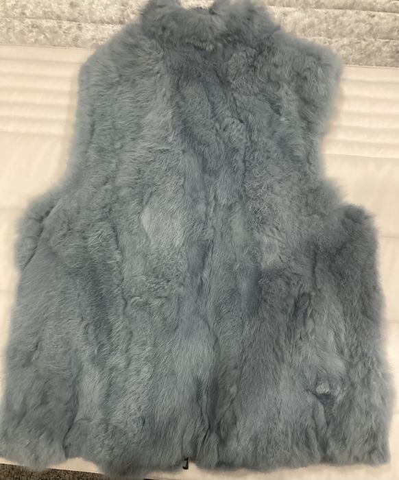 Colete pêlo azul bebé