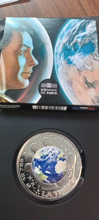 França 2025 - Moeda 100€ Prata Proof Planeta Terra