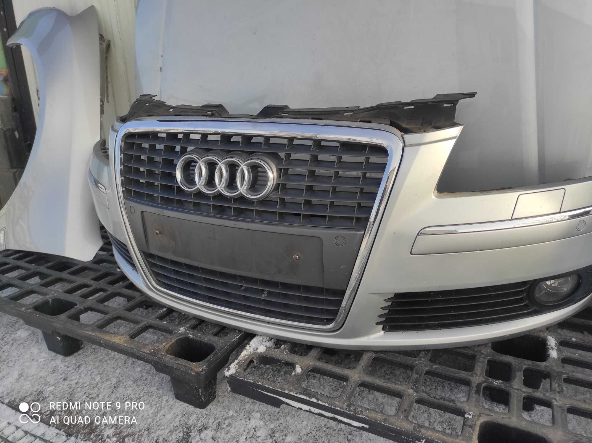 Audi A8 D3 LIFT LA7W maska zderzak Xenon błotnik wzmocnienie