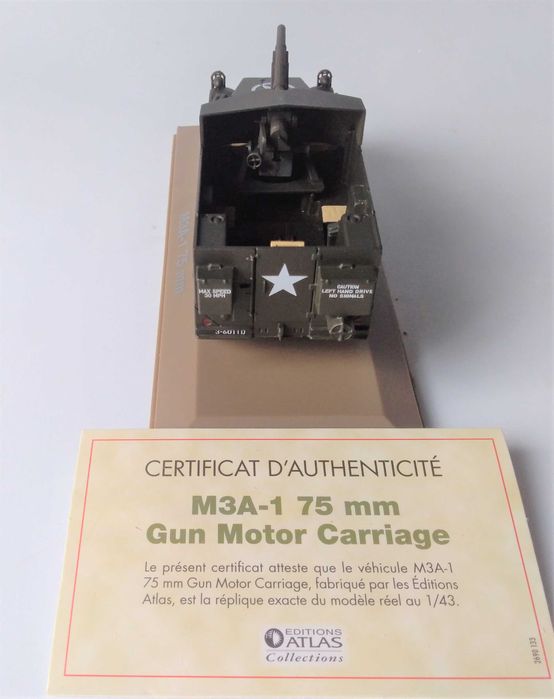 M3A1 com canhão de 75mm, USA, II guerra mundial. Ver descdrição