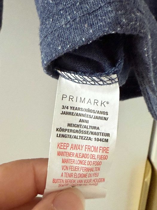 Piżama dla chłopca góra od piżamy granatowa dinozaur 98/104 Primark